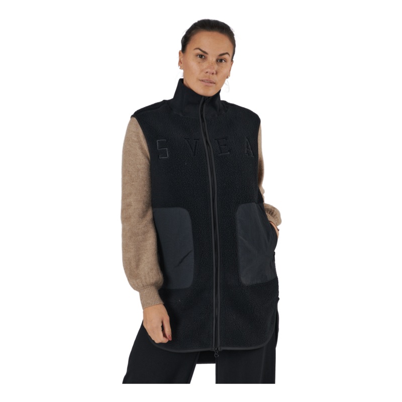 W. Pile Vest Black|XS|S|M|L|XL