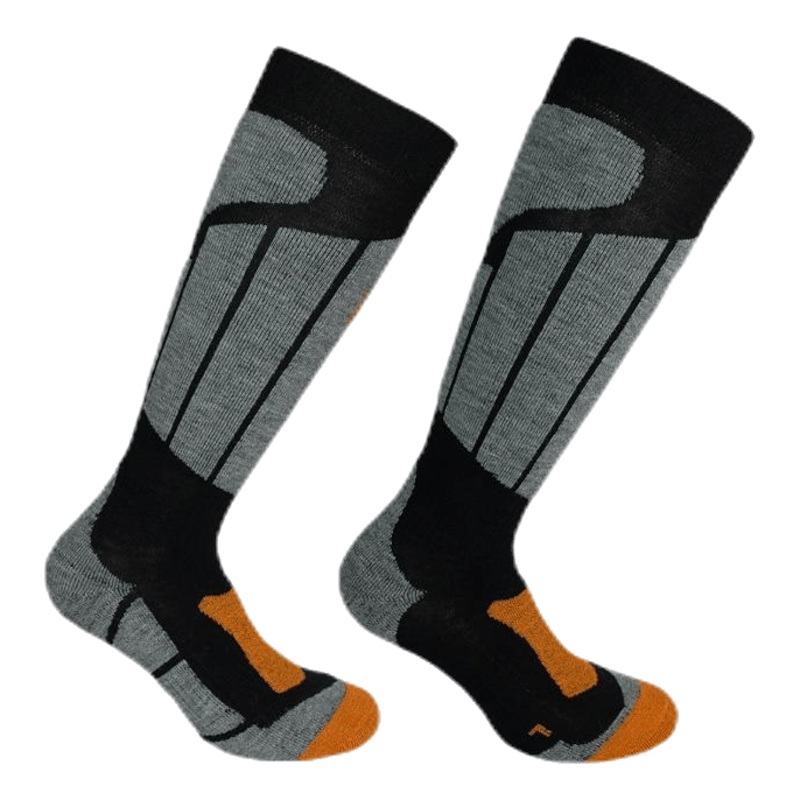 Aspen – Ski and Snowboarding Socks w Merino Wool and CLIMAYARN Black