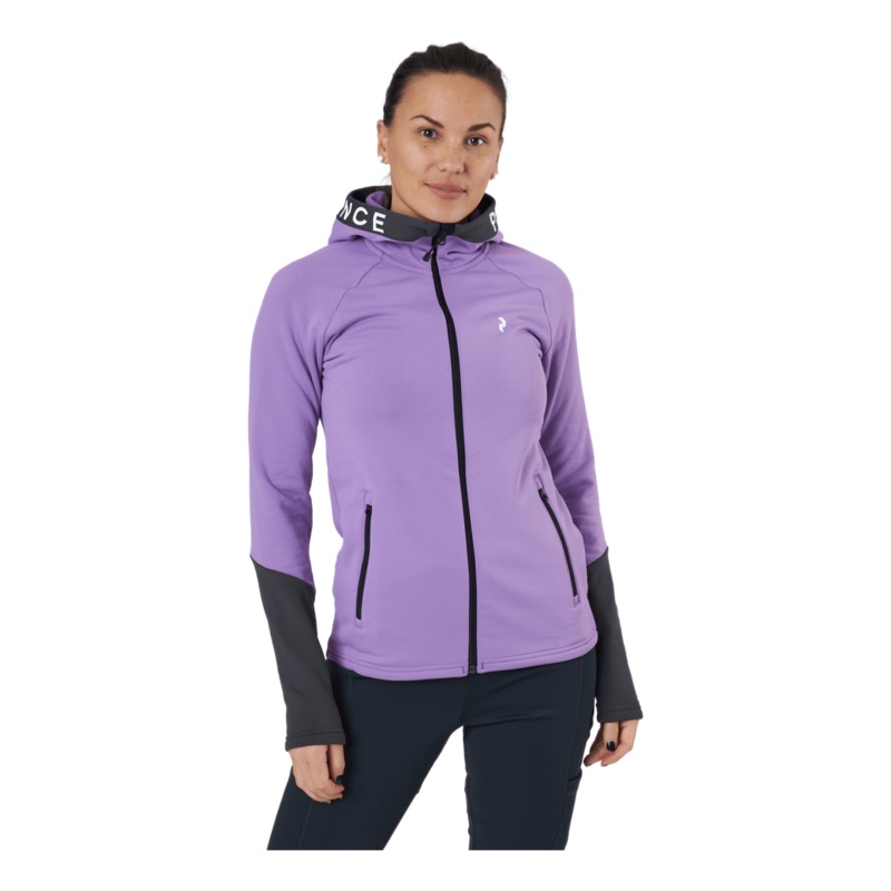 W Rider Zip Hood Action Lilac-motion Grey