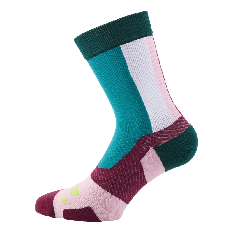 Vectr Light Cushion Crew Sock Deep Jade/beet