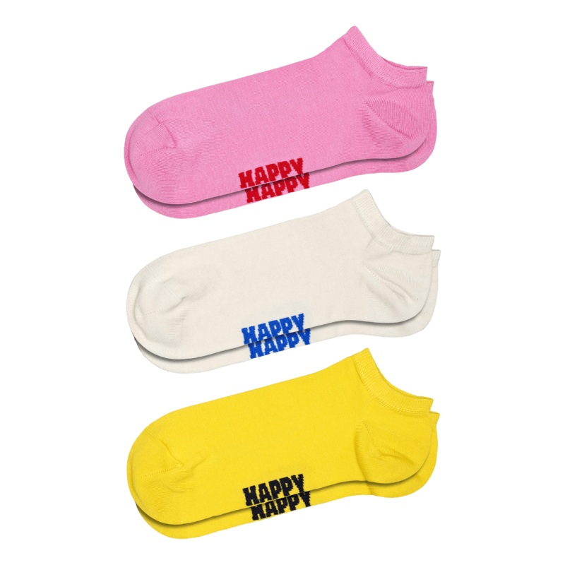 3-pack Solid Low Socks Pink|36-40|41-46