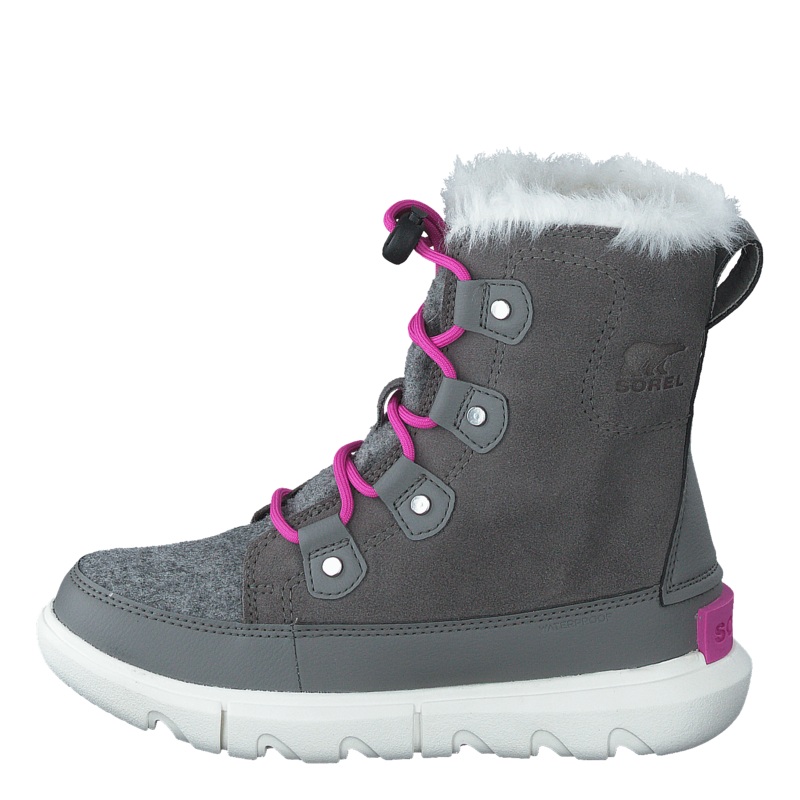 Youth Sorel Explorer Lace Wp Quarry, Bright Lavender
