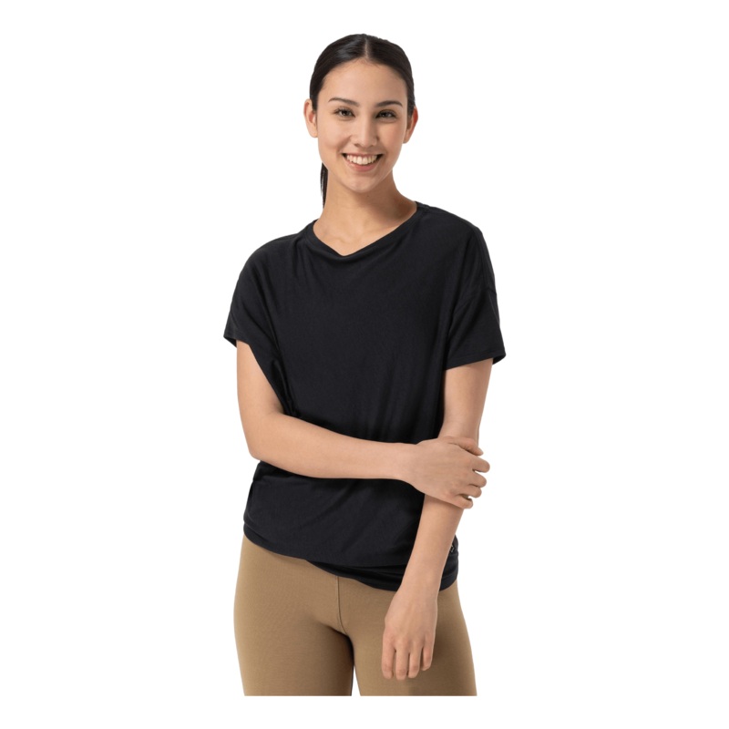 W Yoga Loose Tee Black|XS|S|M|L|XL