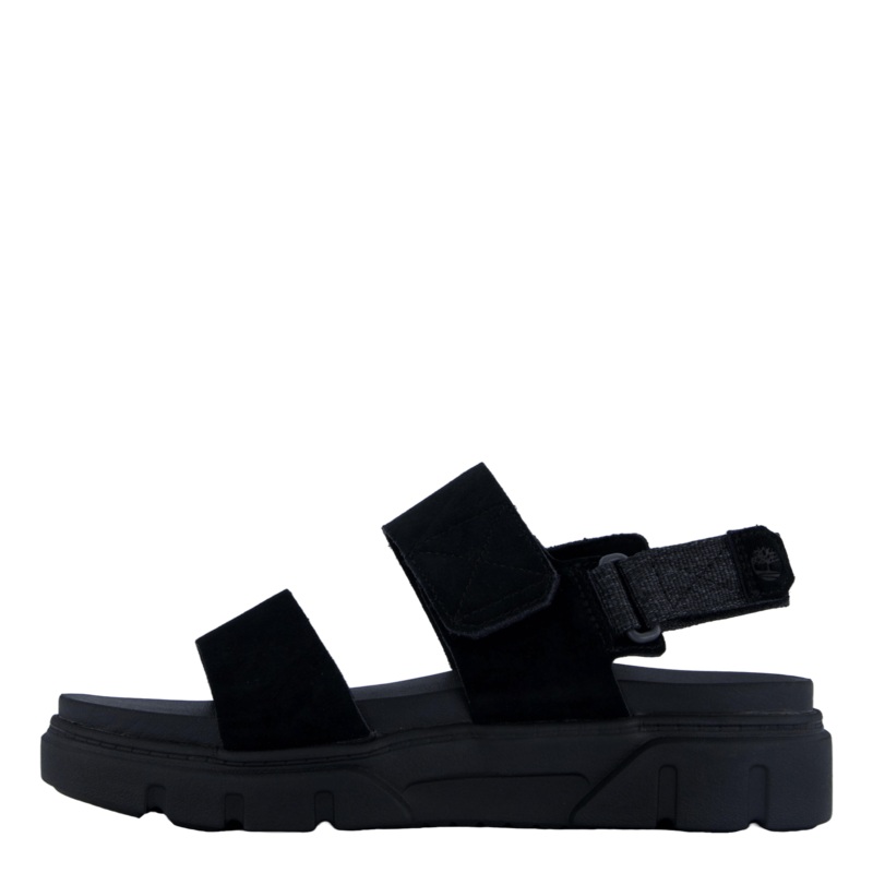 2 Strap Sandal Greyfield Blk Suede