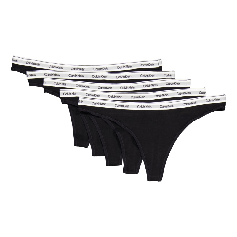 5 Pack Thong (low-rise) Black|XS|S|M|L|XL