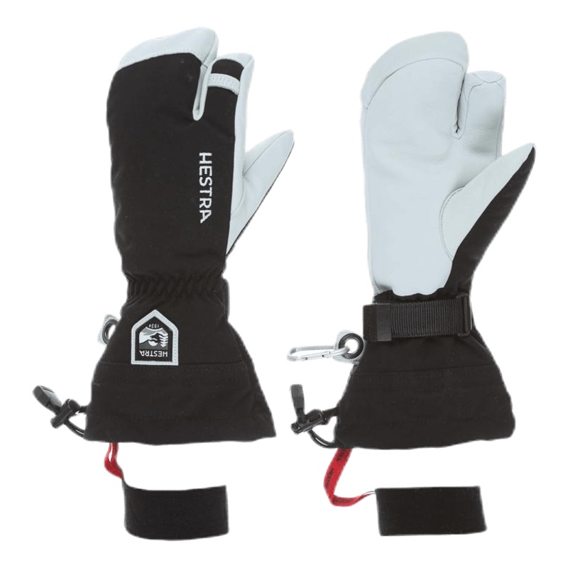 Army Leather Heli Ski 3 Finger Black