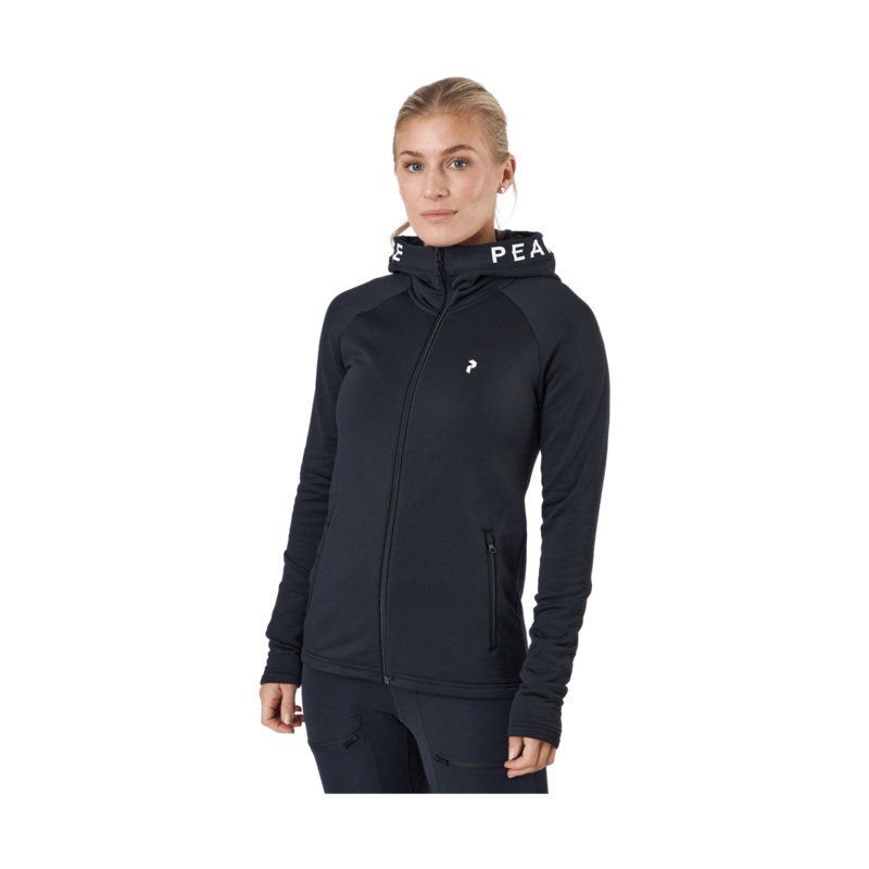 W Rider Zip Hood Black|XS|S|M|L|XL