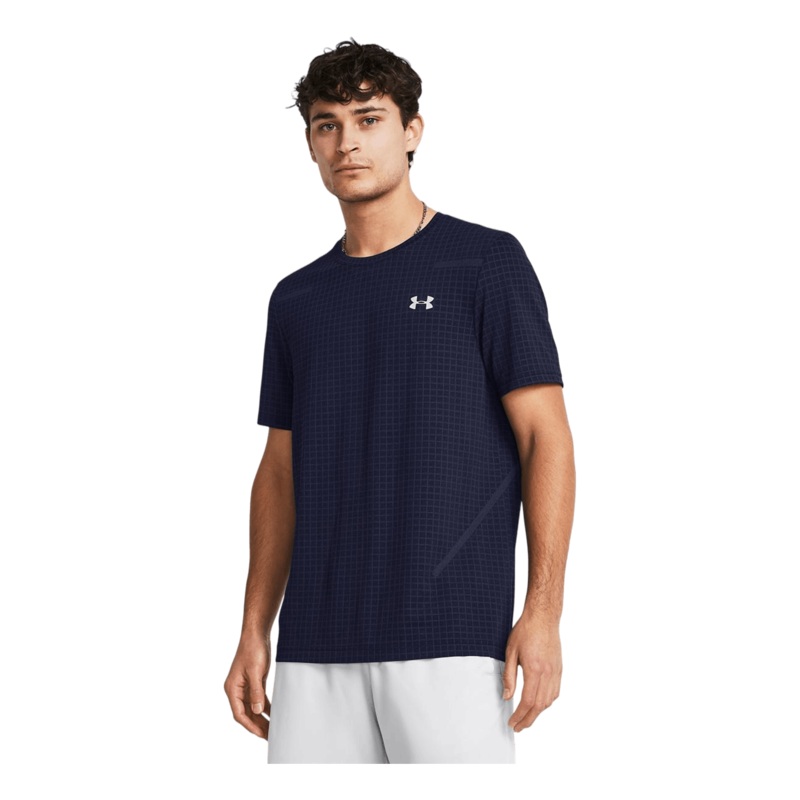Vanish Seamless Grid Ss Midnight Navy