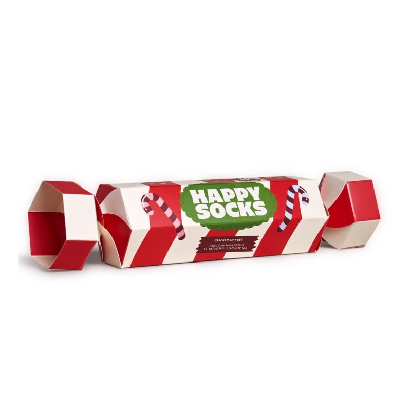 2-pack Holiday Striped Cracker Dark Red