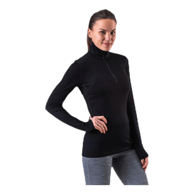 200 Oasis LS Half Zip Black|XS|S|M|L|XL
