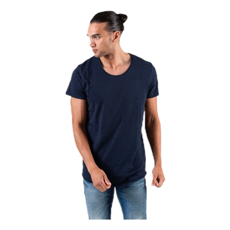 Bas Tee Ss U-Neck Blue|S|M|L|XL|XXL