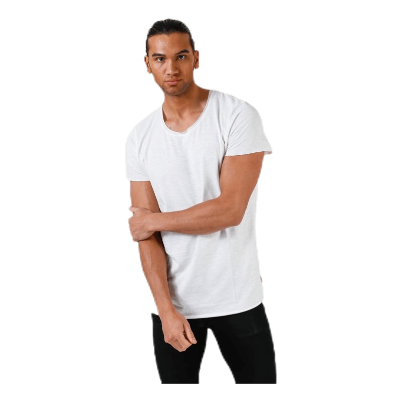 Bas Tee Ss U-Neck White|S|M|L|XL|XXL