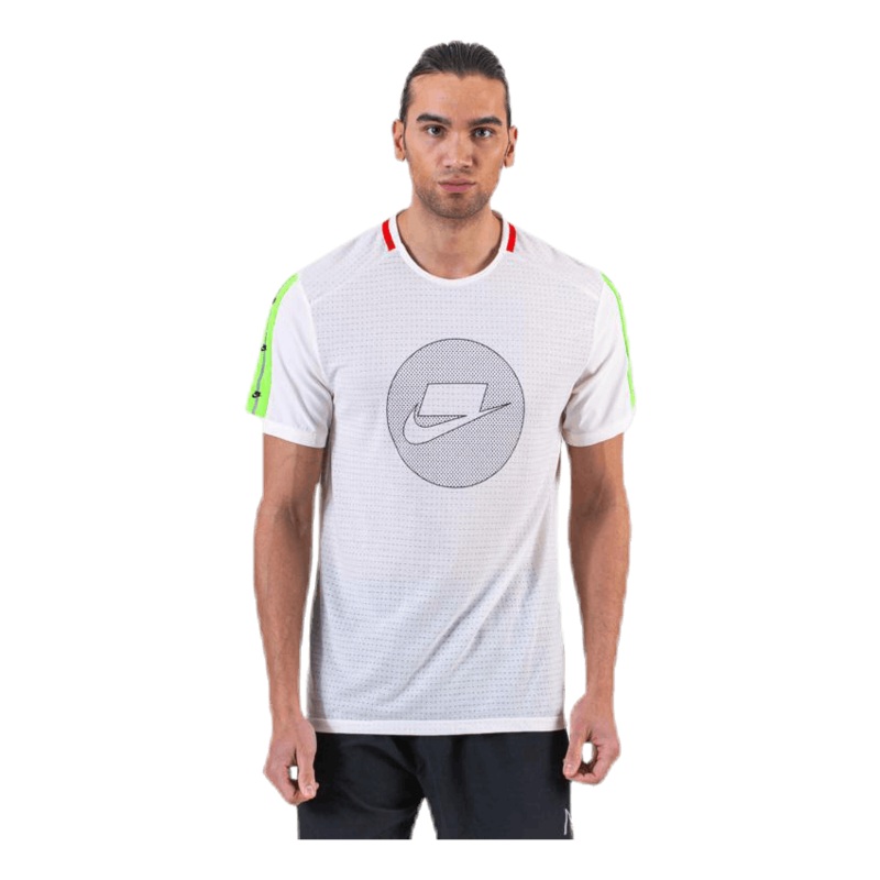 Wild Run Top SS White/Green|S|M|L|XL
