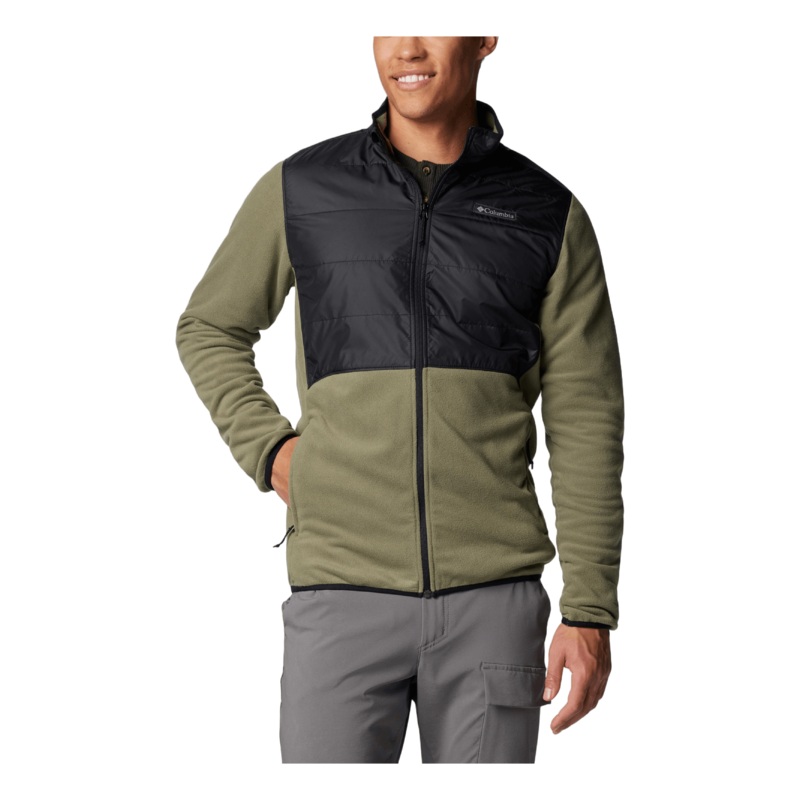 Basin Butte Full Zip Fleece I Stone Green, Black