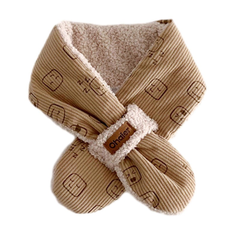 Children’s Scarf Autumn Winter Baby Neck Scarf Warm Boys Girls Neckerchief Cartoon Fashionable Windproof Neck Cover  khaki | Fruugo SG