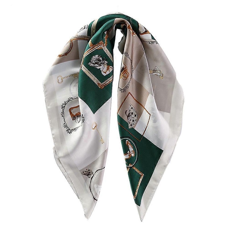 Silk feel scarf Medium size square satin scarf for ladies | Fruugo SG