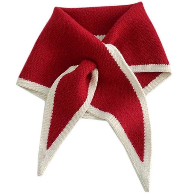 Wool Collar Scarf Women for Triangle Scarfs For Women Autumn Winter Wool-like Knitted Simple Women Sweet Korean for Tria | Fruugo SG