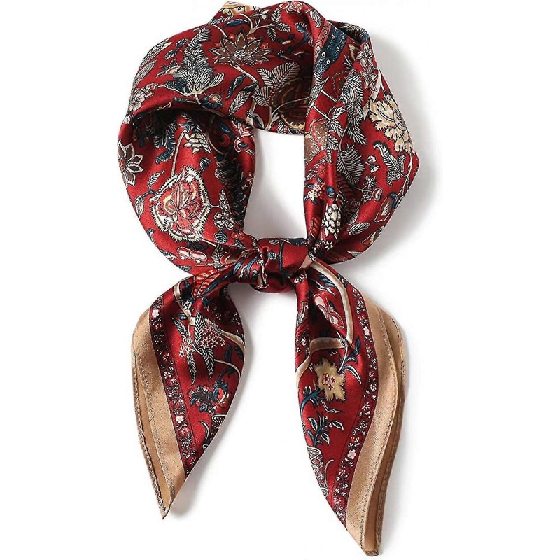 100% Mulberry Silk Scarf Autumn And Winterfashion68cm Silk Scarf Women Breathable And Lightweight Printing Hairscarfforsilk | Fruugo SG