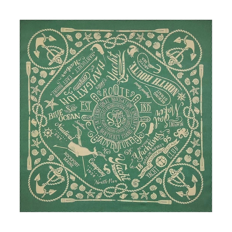 21” Marine Pattern Bandana Head Scarf for Women Men Square Turban Head Scarf Punk Head Wrap Headwear  Green | Fruugo SG