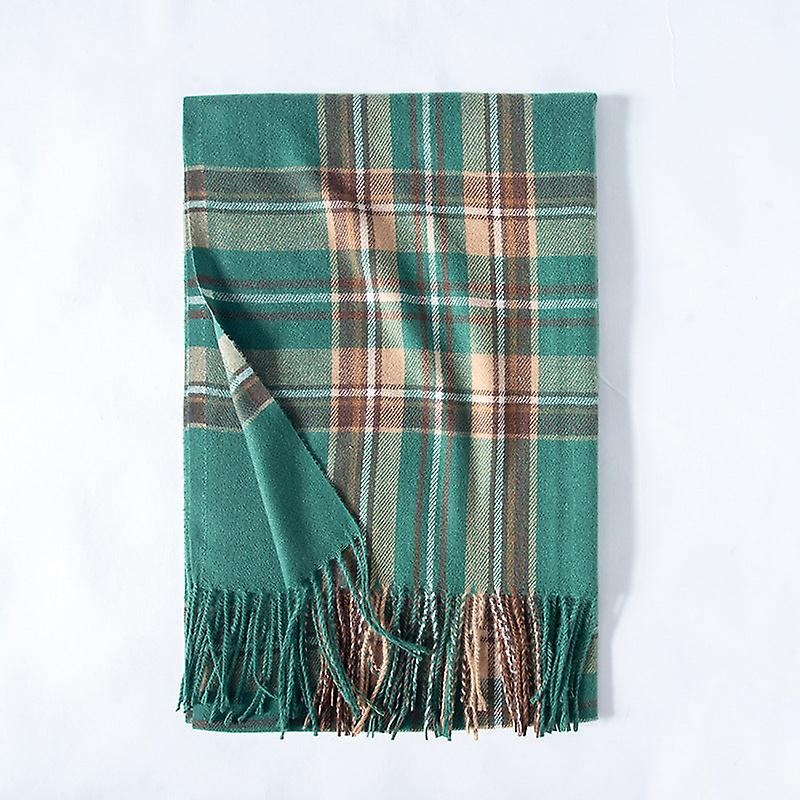 Artificial Cashmere Scarf 2023 Winter Tassel Plaid Shawl Scarf Female Mid-length Thickening Warm Scarf | Fruugo SG