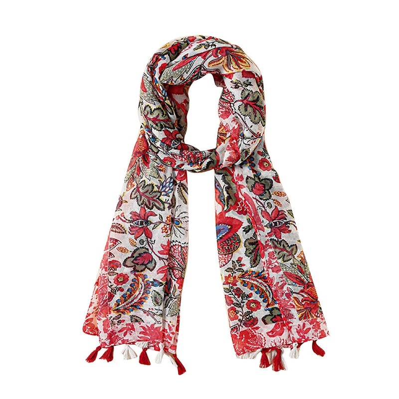 Classic Floral Printed Pattern Color Matching Women Blanket Scarf for Girl Winter Knitted Shawls Keeping Warm Hijab  Red | Fruugo SG