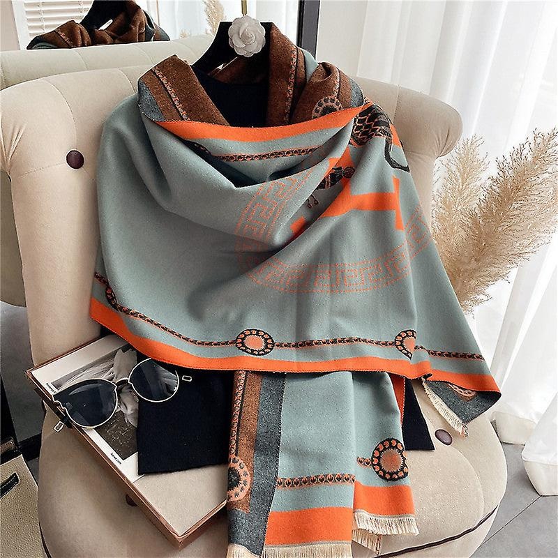 H Cashmere Big Brand Scarf Women’s Winter Thermal Long Thickened Carriage Foreign Trade Scarf Shawl Dual-use | Fruugo SG