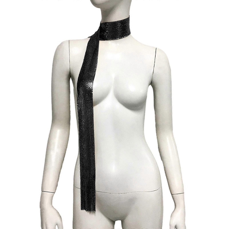 Lady Scarf with Colorful Sequins Nightclub Hair Accessories for Wedding Party Nightclub Party Sexy Blingbling Choker  Black | Fruugo SG