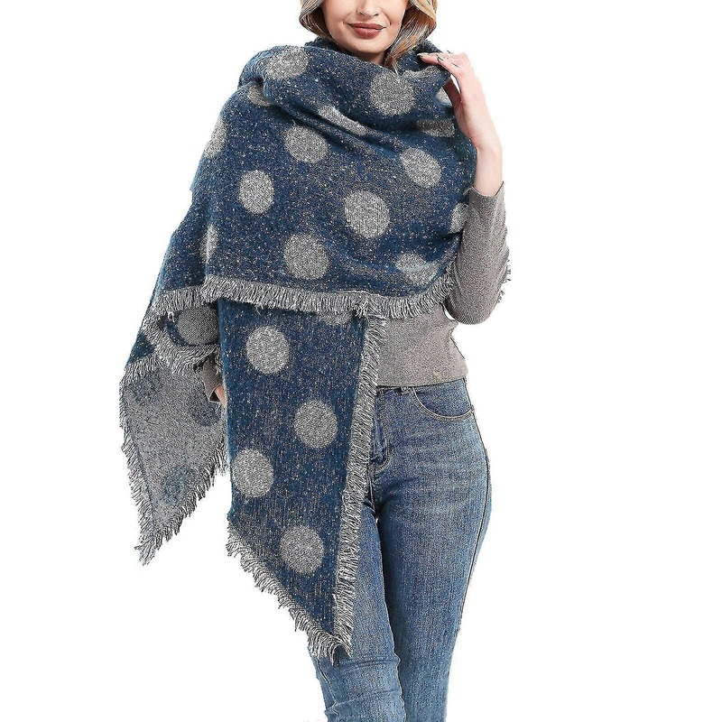 Lovely Women Fashion Winter Faux Villus Scarf Outerwear Lady Scarf Warm Bib(Blue) | Fruugo SG