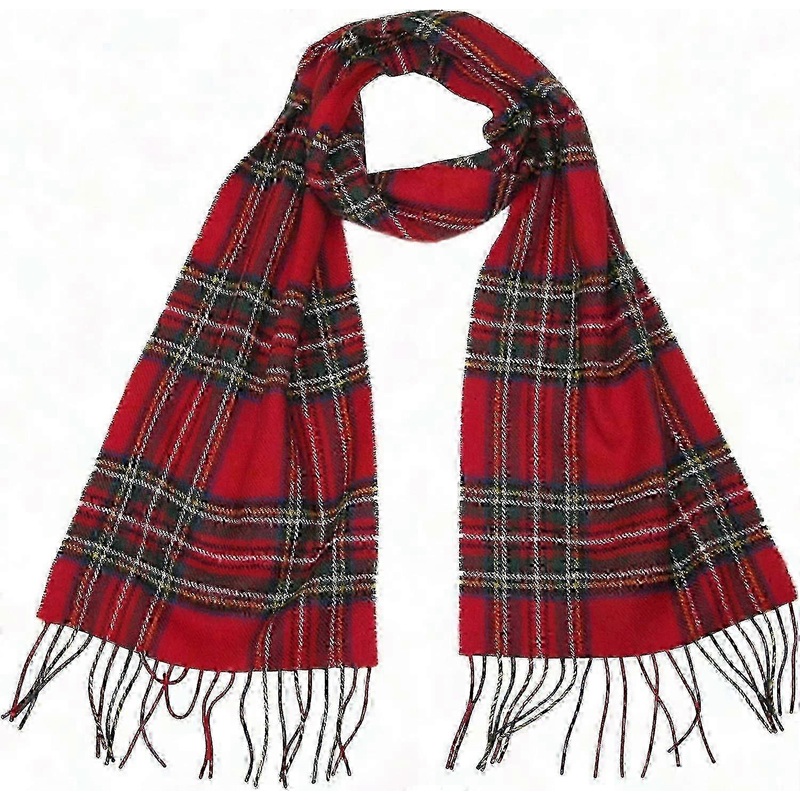 Men’s and Women’s Pure Lambswool Tartan Scarf – 1 Piece Red Color-Good SZRH A-F | Fruugo SG