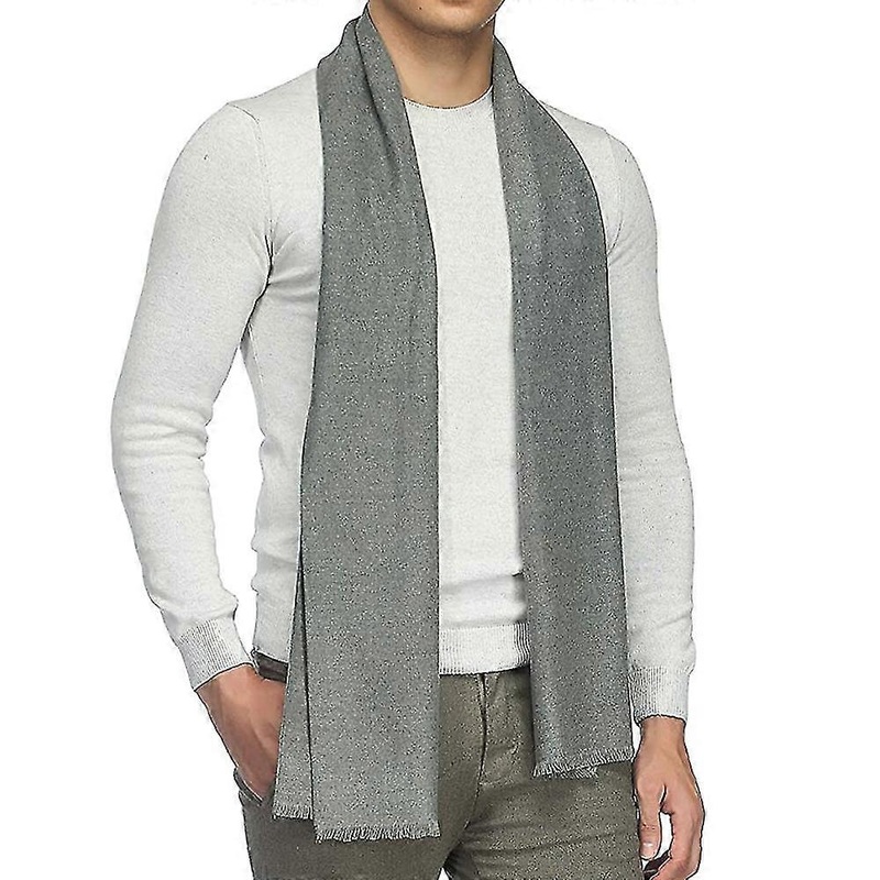 Men’s Wool Blend Scarf Plaid Soft Fashion Scarf Fine Knitted Scarf | Fruugo SG
