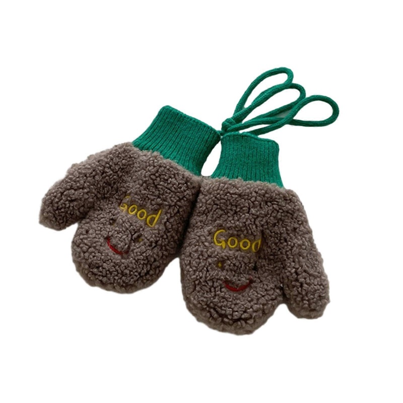 Warm & Soft Baby Gloves Scarf Warm Winter Mittens Scarf set Smile Pattern Lamb Wool Gloves Scarf Warmth set Kid Gift  mocha gloves | Fruugo SG