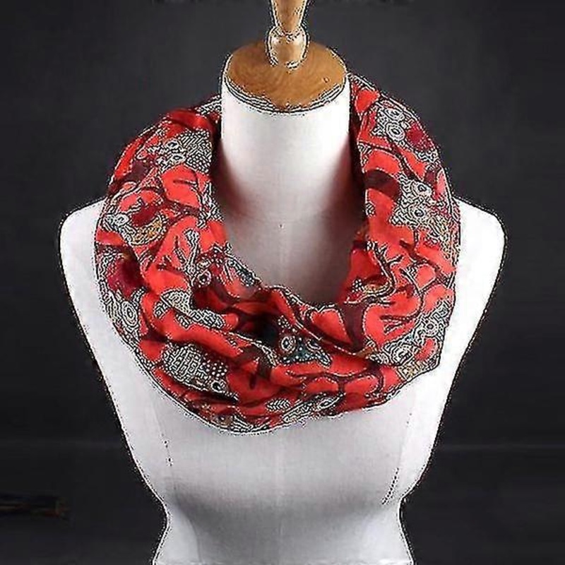 Winter Warm Wrap Shawl Owl Scarf Ladies Jewelry Accessories Long Scarf (c) | Fruugo SG