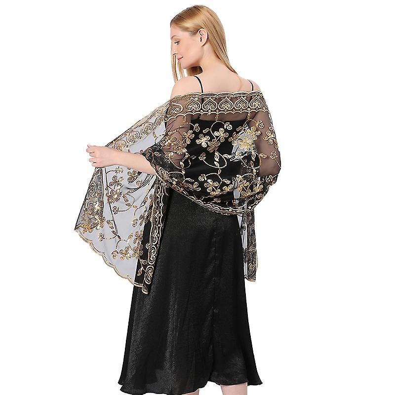 Women’s 1920s Shawls And Wraps For Evening Party Dress Sparkling Sequin Deco Wedding Scarf For Bride | Fruugo SG