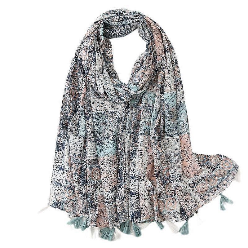 Women’s Boho Scarf Lightweight Floral Print Scarf Fall/Winter Fashion Fringe Scarf Shawl,Birthday Gift,Christmas Gift-SL1909-021 | Fruugo SG
