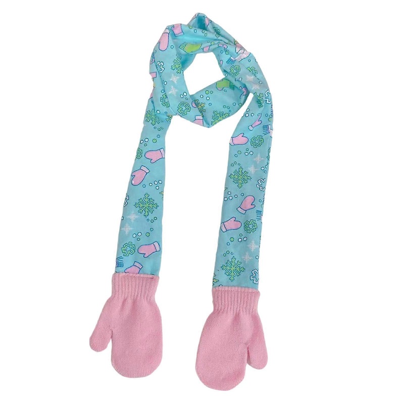 Women’s Handmade Scarf and Gloves Cosy Light Blue Designing Mittens Neck Warmer Scarf for Winter Style and Comfortable  Sky Blue | Fruugo SG