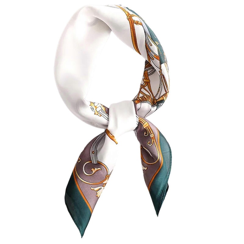 Women’s Neck Scarf Trendy Pattern Silk Neckerchief Soft And Comfortable Bag Decorative Strap Belt Clothing Decoration  Green | Fruugo SG