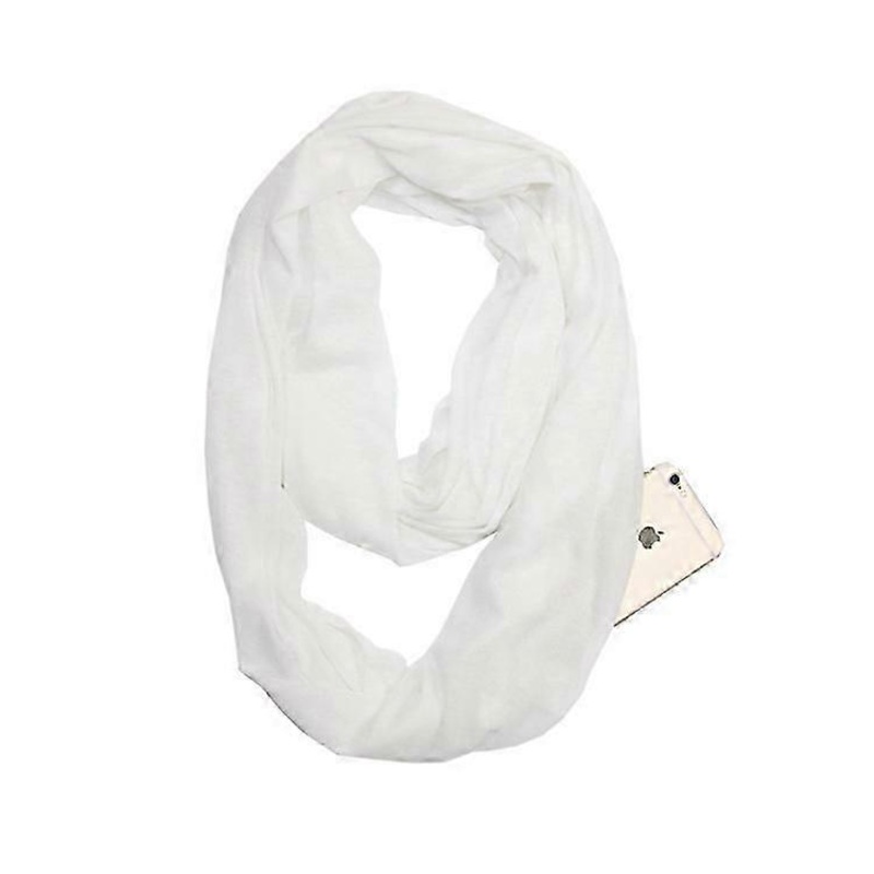 Women’s Travel Scarf with Hidden Pocket – Solid Color Infinity Scarf for Warmth & Nursing | Fruugo SG