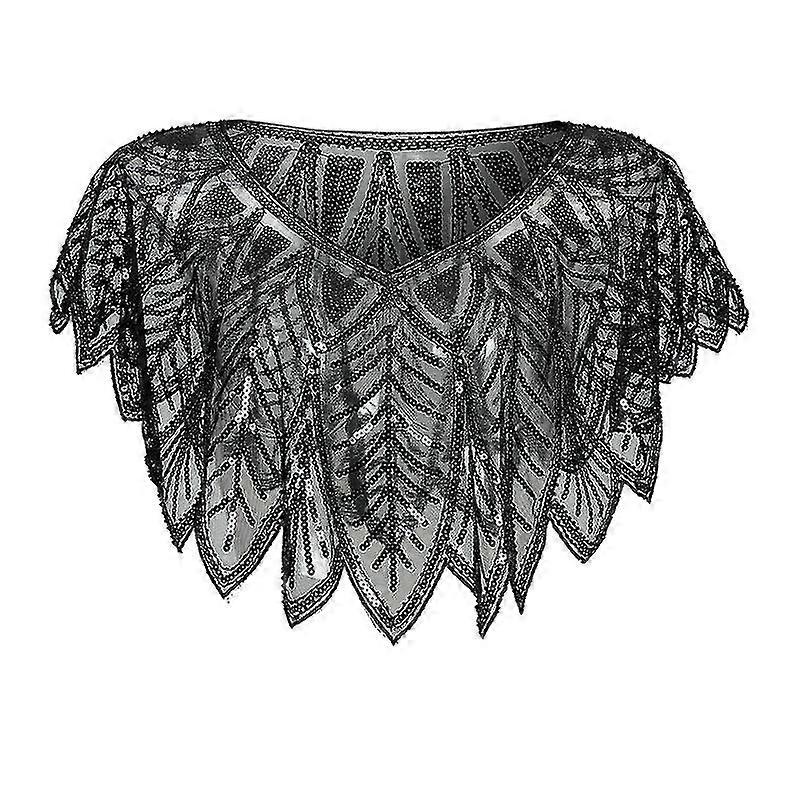 Women’s Vintage Evening Cape 1920s Sequin Beaded Shawl Wraps | Fruugo SG
