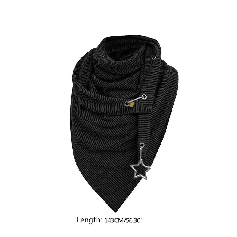 Women Winter Warm Thicken Oversized Large Scarf with Button Hook Star Pendant Solid Color Ribbed for Triangle Shawl Wrap  Green | Fruugo SG