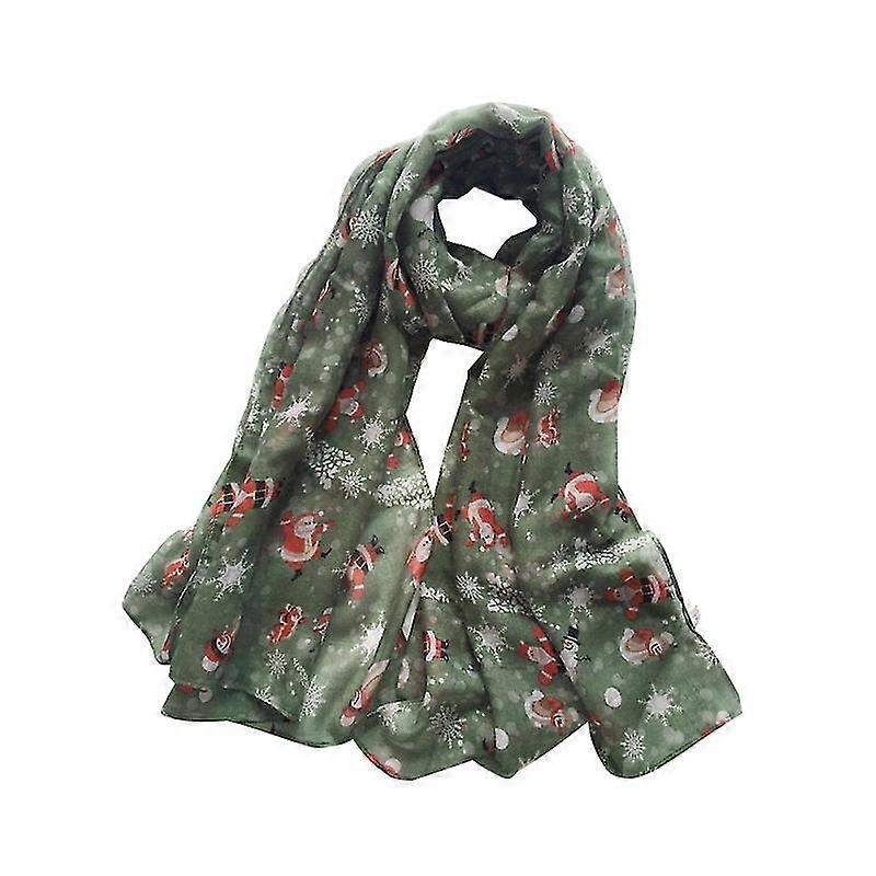 1pc christmas voile design wraps father christmas snowman pattern scarf | Fruugo SG