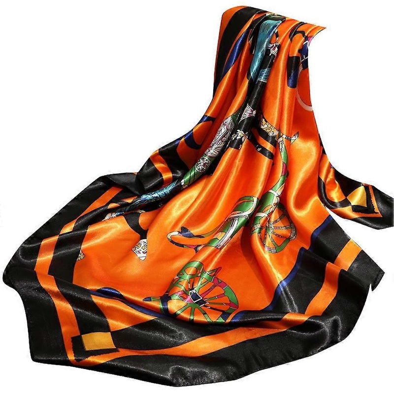 90cm Kerchief Satin Scarf Neck Wrap Classic Shawl for Lady | Fruugo SG