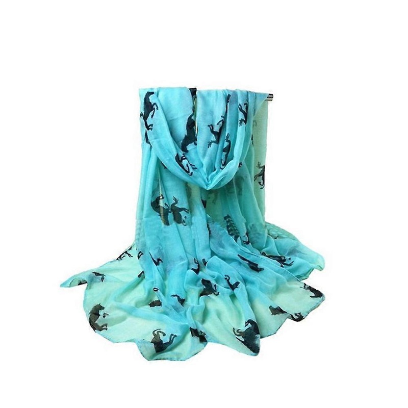 Colorful Scarf For Women Voile Large Size Scarf Shawl Wrap Sky-Blue 180.00X90.00X0.10CM 1Set | Fruugo SG