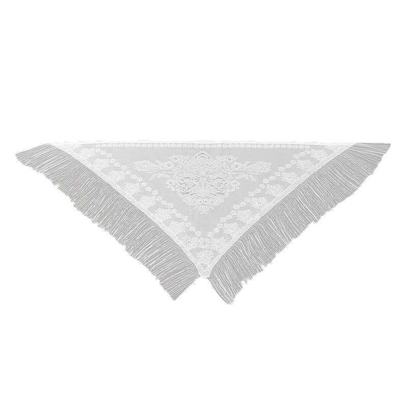 Fashionable Lace Triangular Neck Scarf with Tassels Hollowout Sunproof Shawl Wrap for Women Daily Wear and Evening Party | Fruugo SG