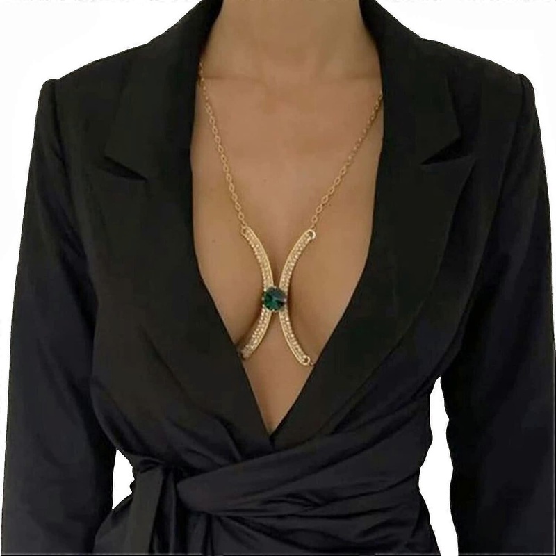 rhinestone bra chain, body chain rhinestone bra underwear body chain | Fruugo SG