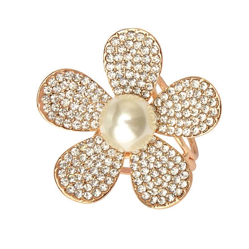 Rhinestone Metal Buckle Chic Design Lightweight Portable Wearing Women’s Scarves Gold Color 3.90X3.90X3.00CM 1Set | Fruugo SG