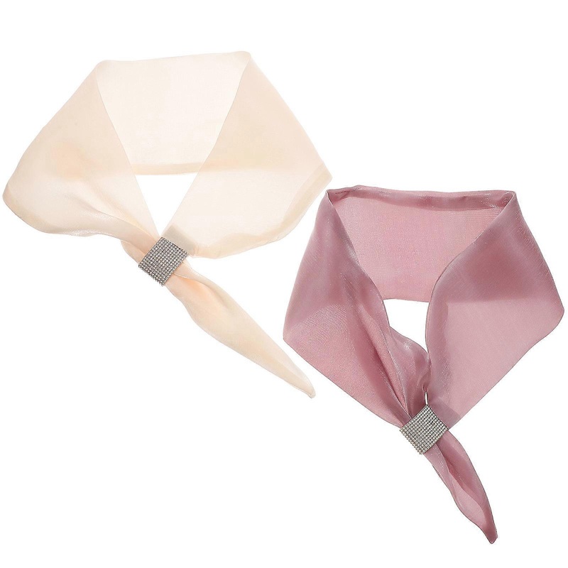 Scarves For Women Neck Scarf Women Imitation Silk Vacations 2Pcs | Fruugo SG