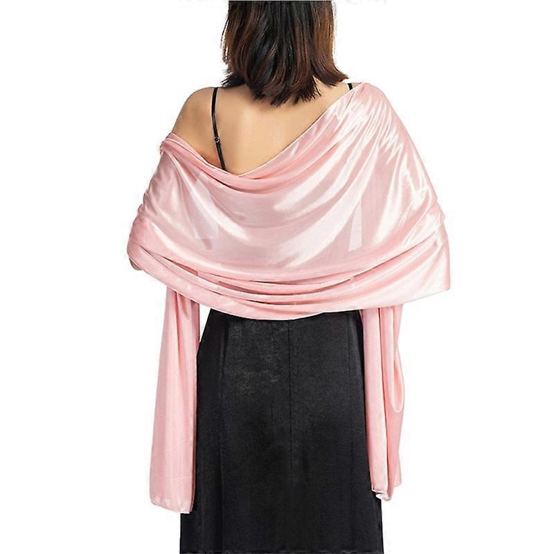 Women’s Imitation Silk Sheer Scarf Cape Solid Color Long Shawl Wrap for Wedding Party | Fruugo SG