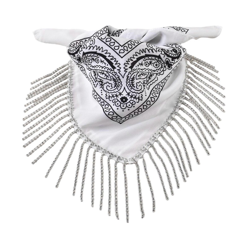 53x53cm Unisex Fashionable Headscarf Neck Scarf Soft & Breathable Head Wrap with Tassels for Office and Casual Outings  White | Fruugo SG