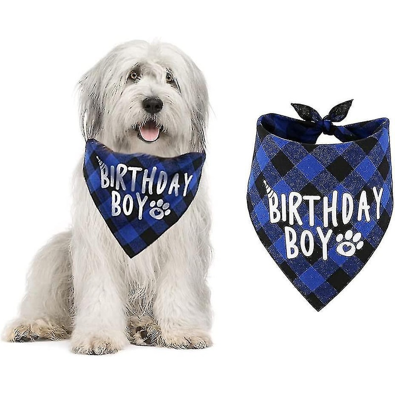 Dog Bandana,acsergery Dog Birthday Boy Bandana,acsergery Plaid Pet Puppy Dog | Fruugo SG