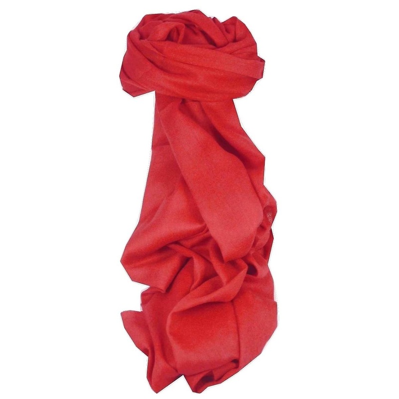 Fine Cashmere Stole Karakoram Birds-Eye Weave Ruby by Pashmina & Silk | Fruugo SG